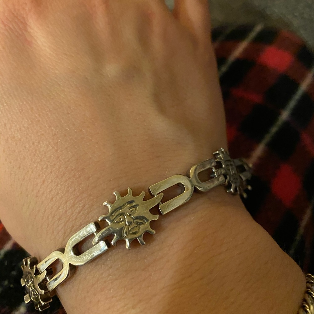 Vintage solid 925 sun bracelet